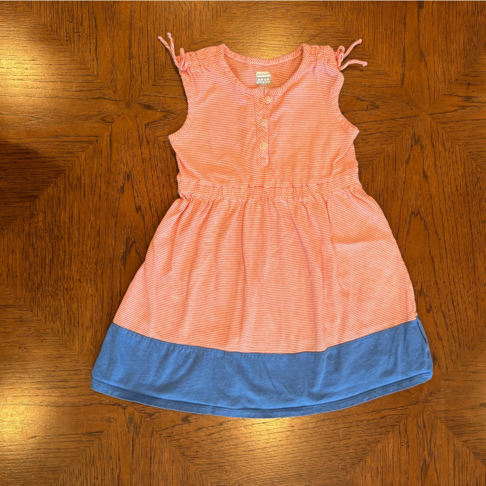 Old Navy Coral and White Striped Top